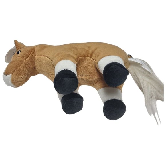 2004 Wishpets "Major" Horse Soft Plush Purse Bag w/Zipper Brown White Stuffed - Picture 4 of 11